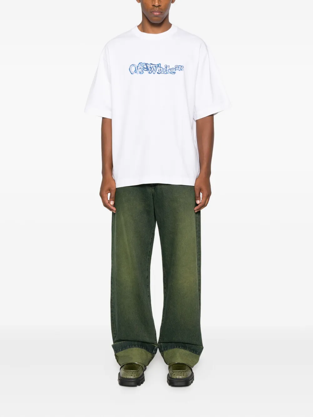 Off-White T-shirt met logoprint - Wit