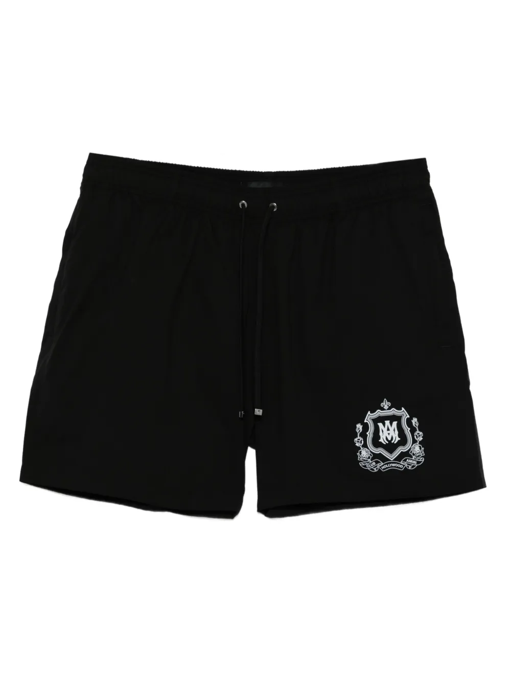 AMIRI crest-logo swim shorts | Black | Image 1