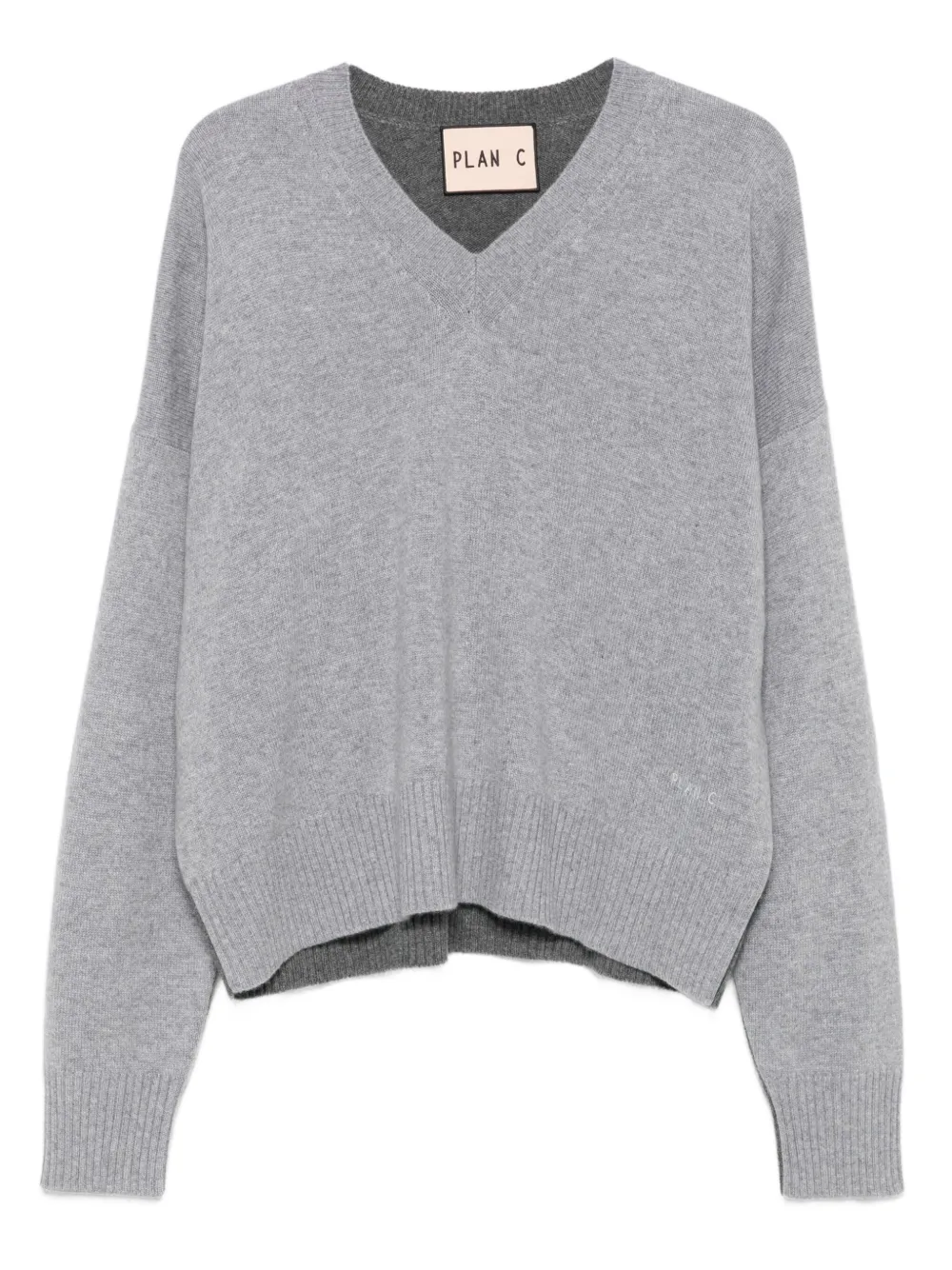 Plan C v-neck long-sleeve sweater | Grey | Image 1