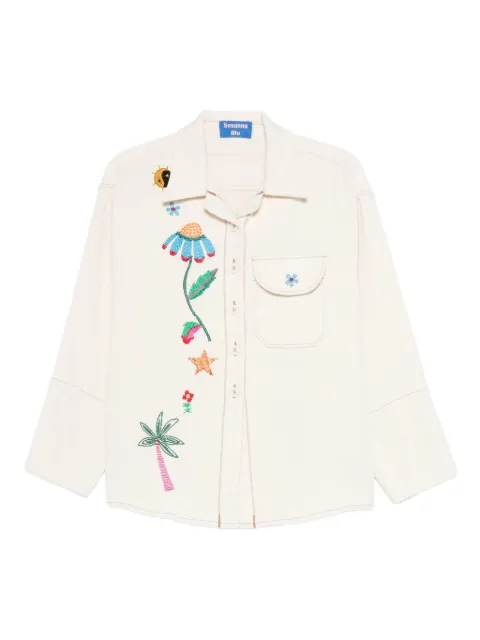 SUSANNA BLU Narciso embroidered-floral shirt