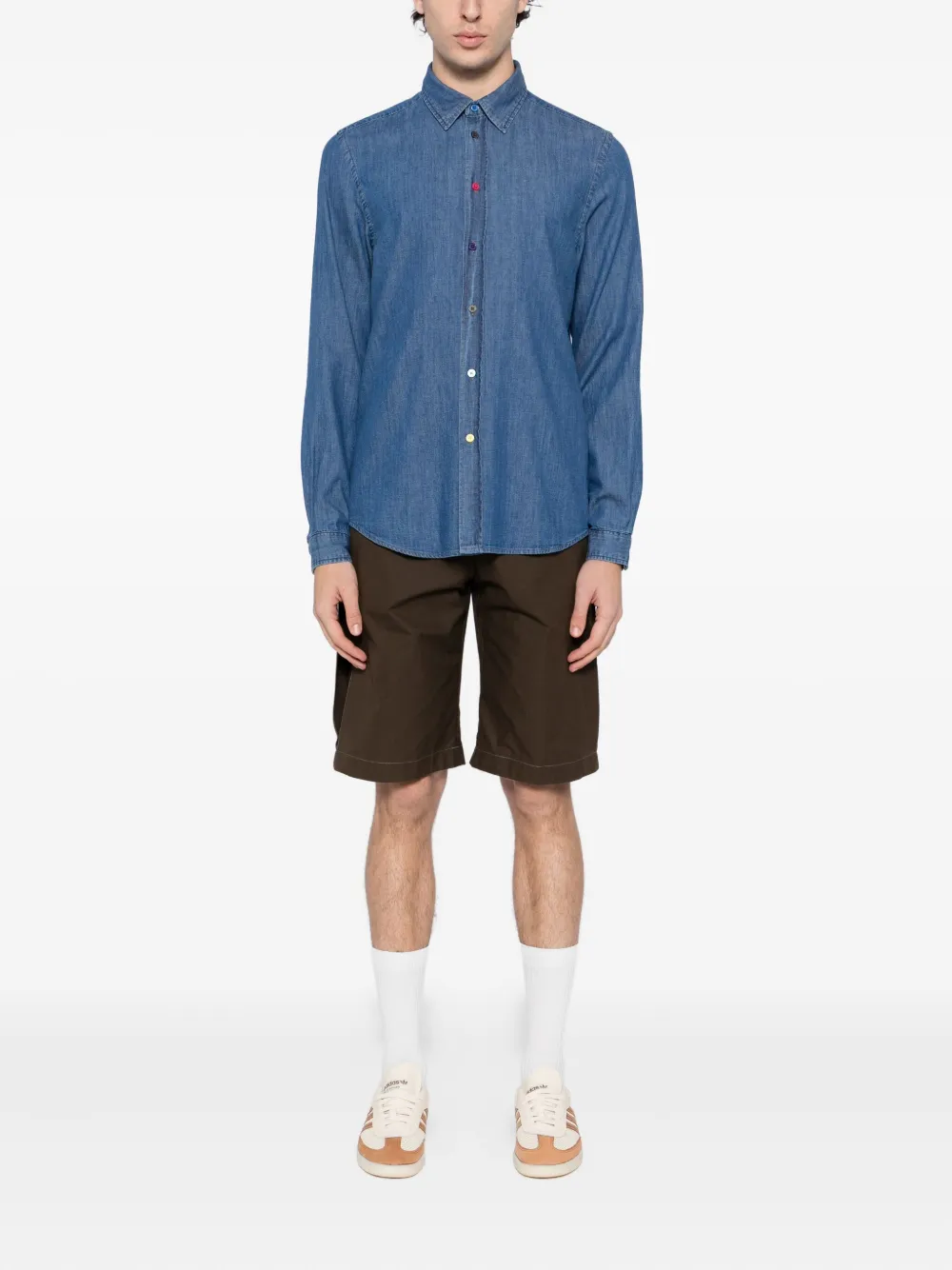 Ps By Paul Smith Denim Shirt In Blue