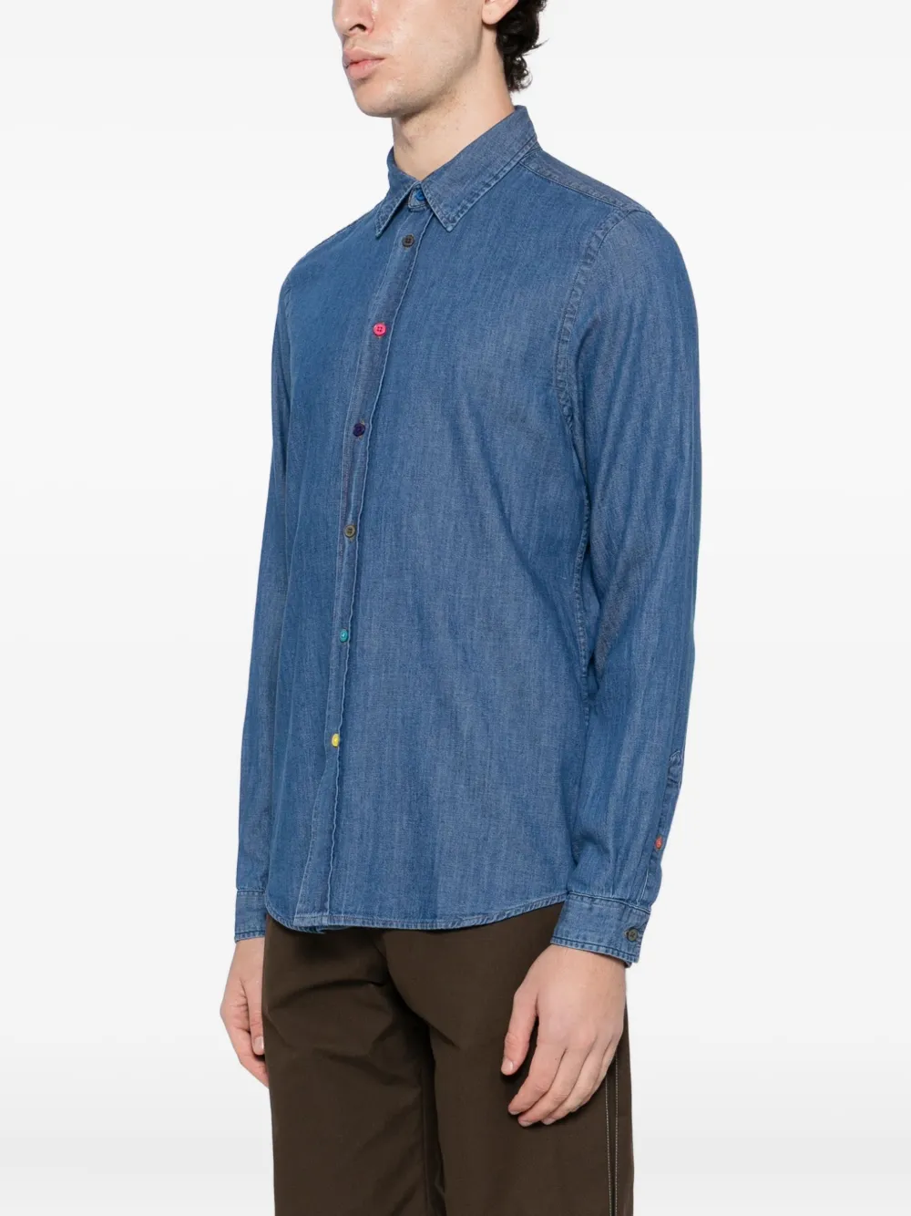 Ps By Paul Smith Denim Shirt In Blue