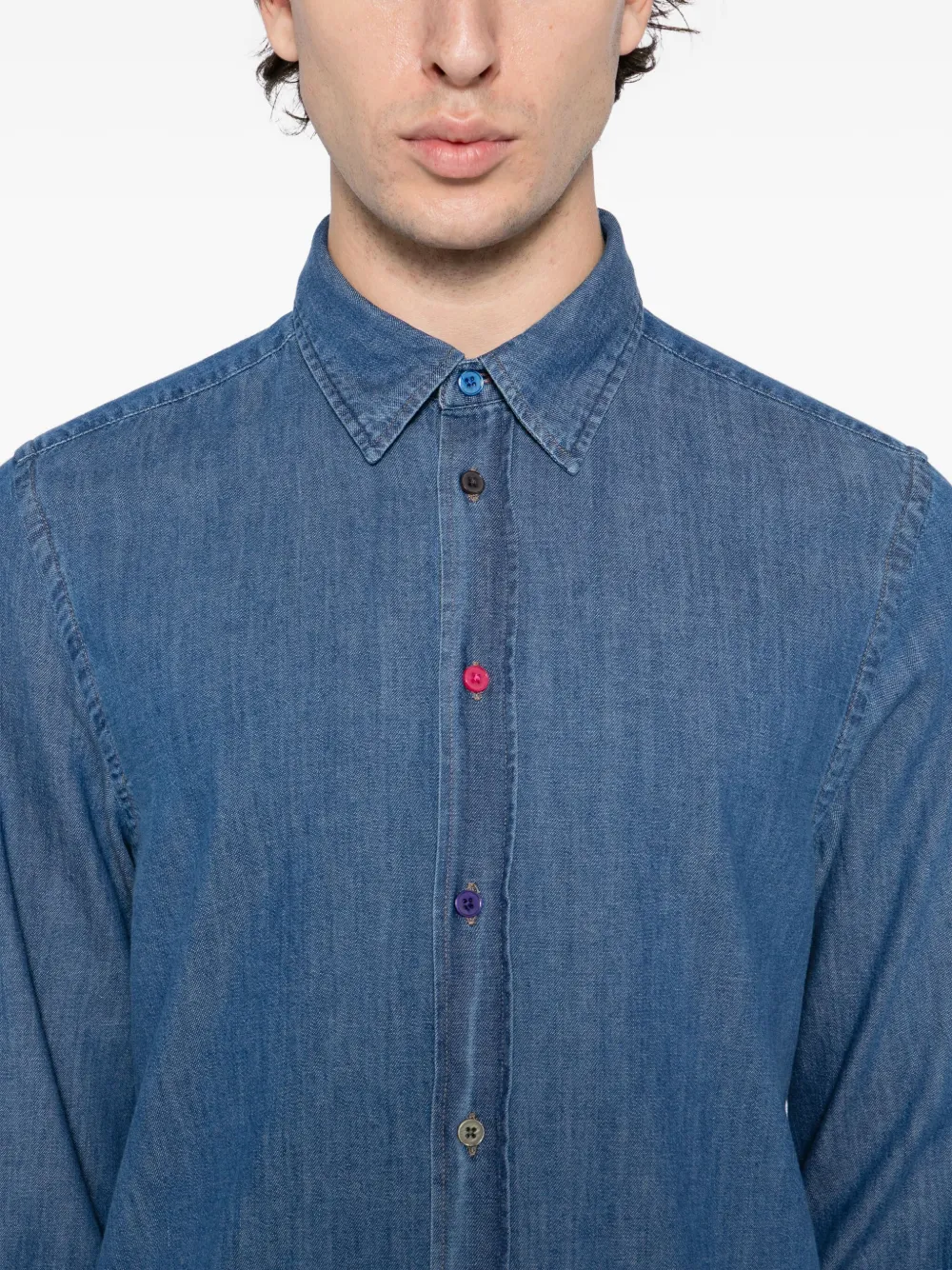 Ps By Paul Smith Denim Shirt In Blue
