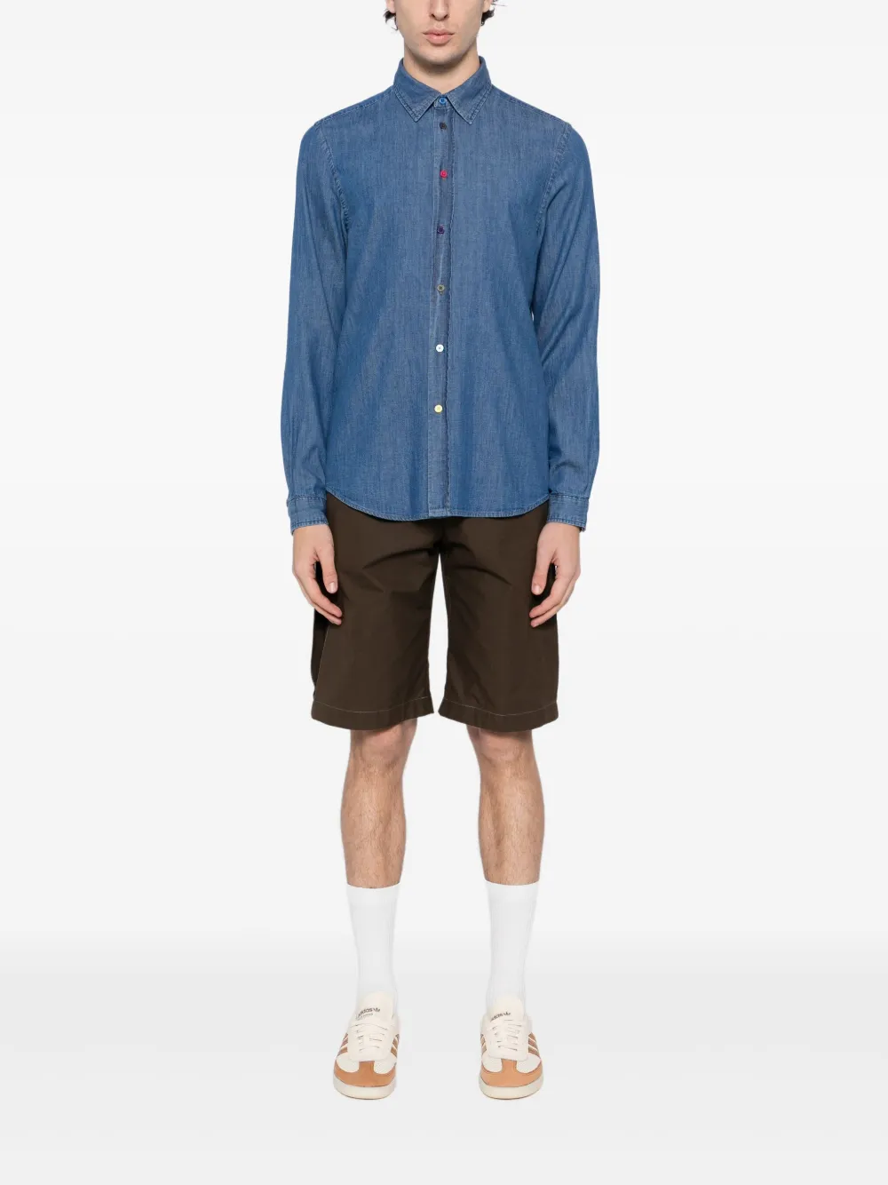PS Paul Smith Denim overhemd - Blauw