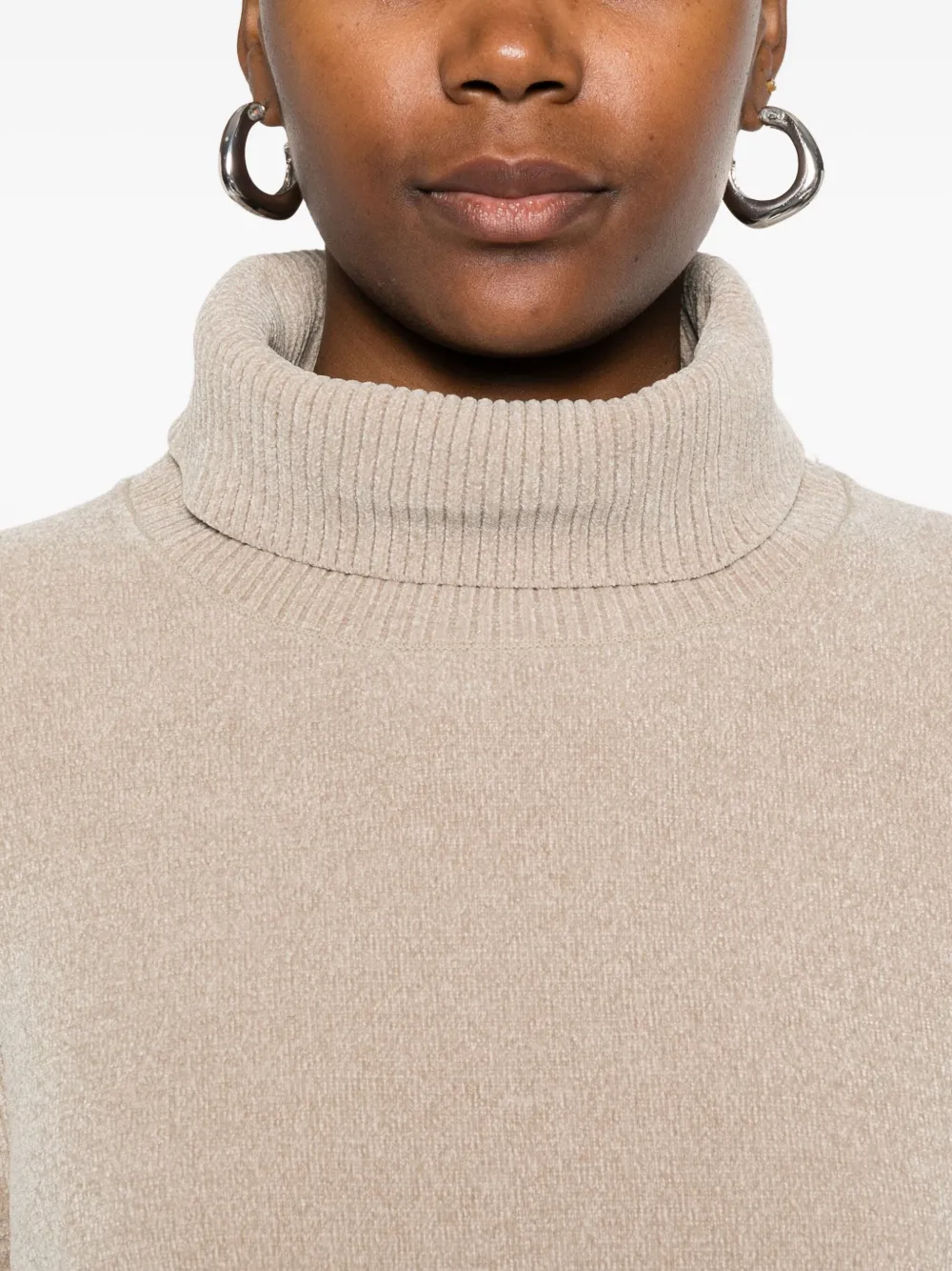 Rrd Turtleneck Side-split Sweater In Neutral