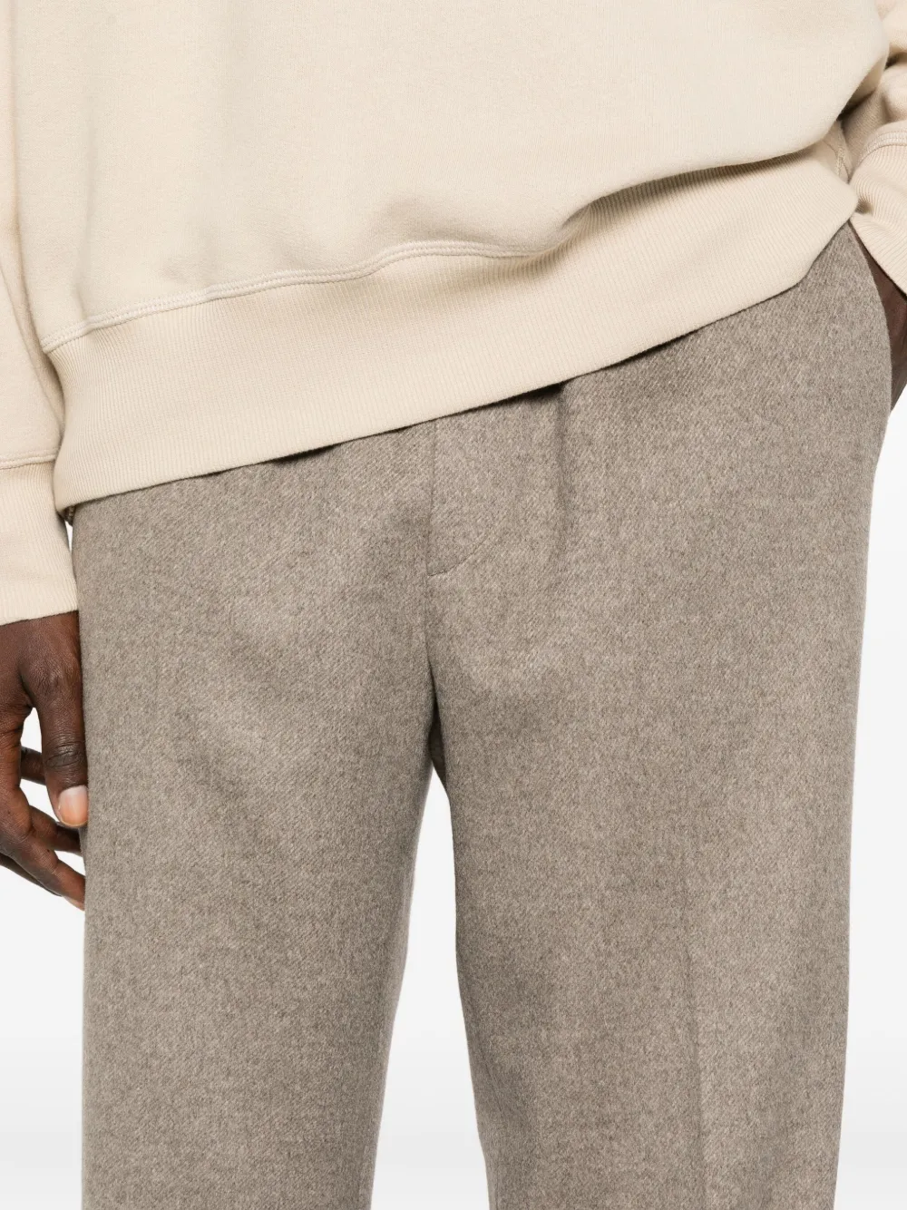 Cellar Door Elastic-waist Trousers In Neutral