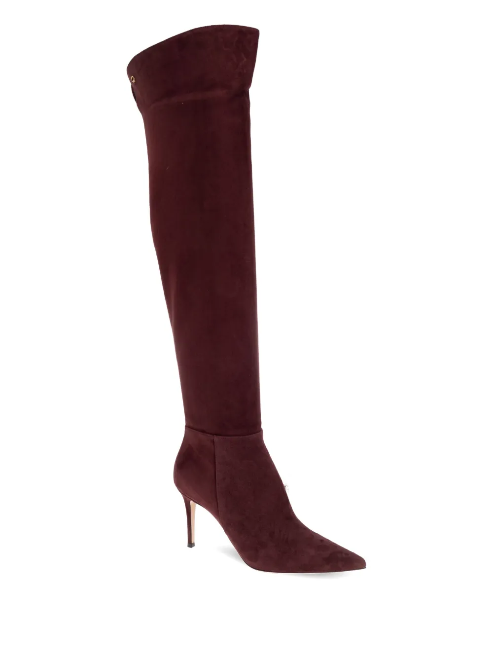 Gianvito Rossi 90mm Jules suede pointed-toe boots Red