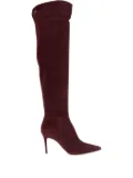 Gianvito Rossi 90mm Jules suede pointed-toe boots - Red