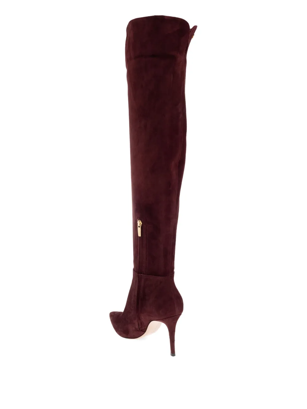 Gianvito Rossi 90mm Jules suede pointed-toe boots Red
