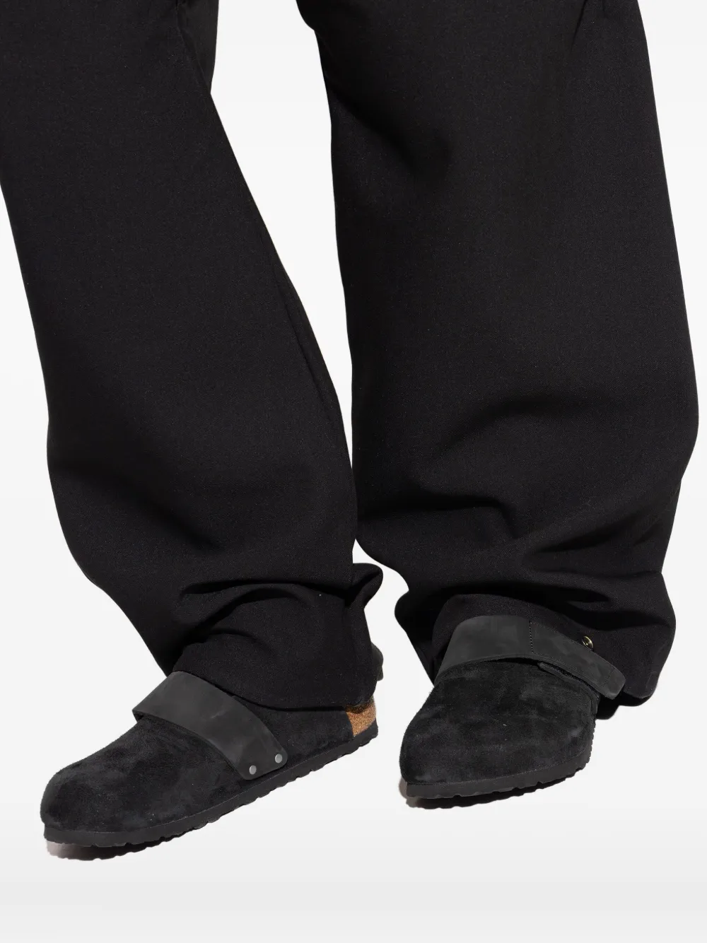 Birkenstock Loma Suede Mules In Black