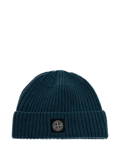 Stone Island bonnet côtelé en laine