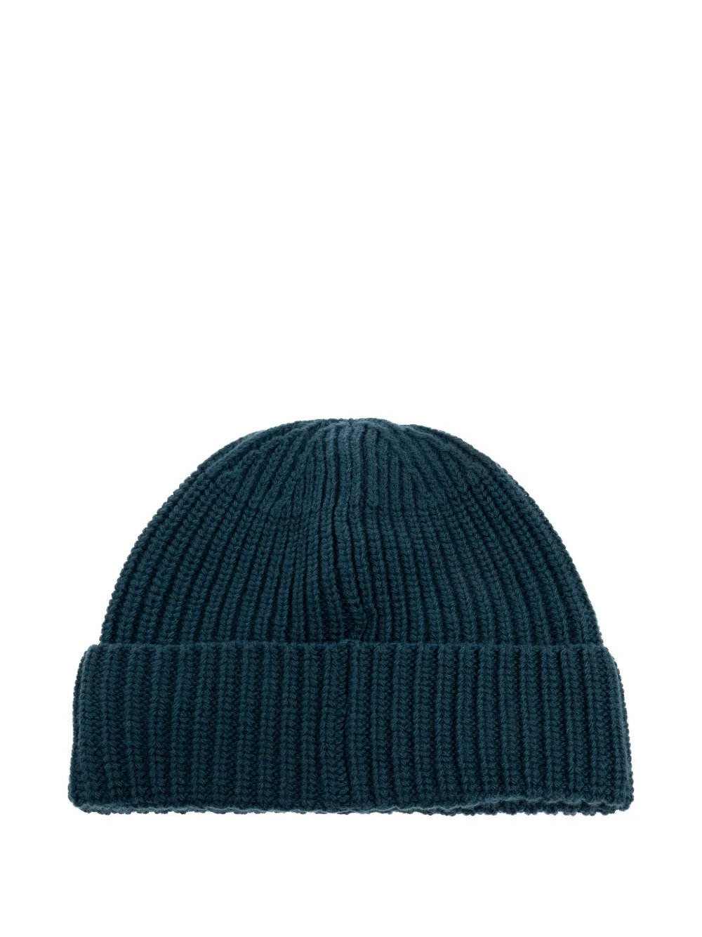 Stone Island ribbed wool beanie hat - Blauw