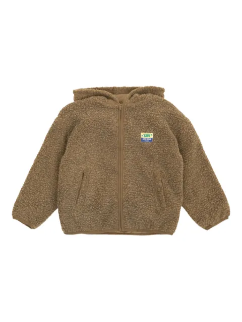 American Vintage Kids teddy-fleece zip-up jacket