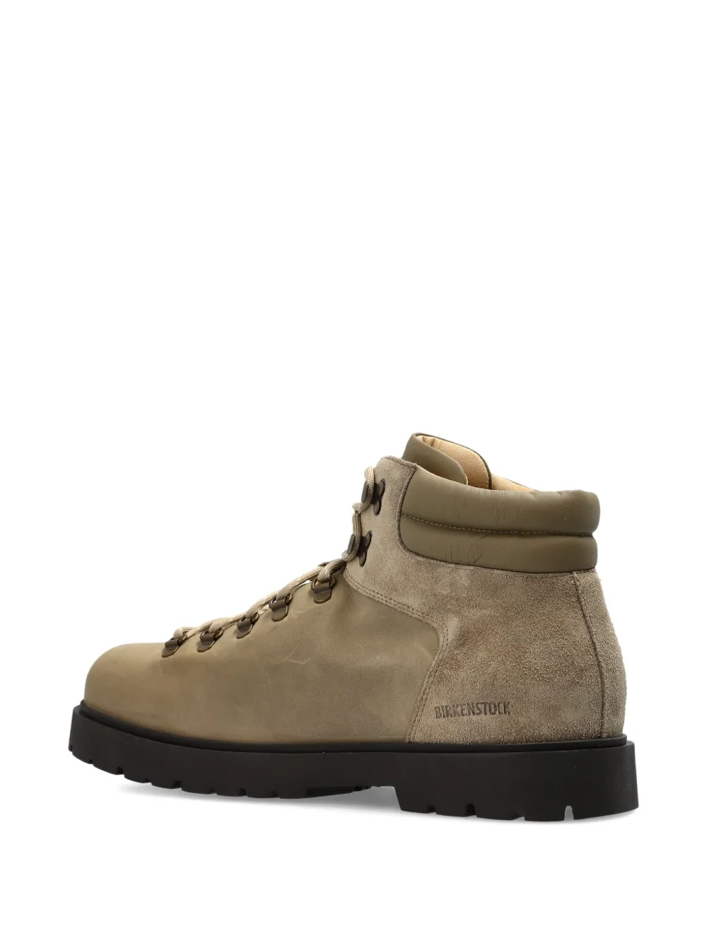 Birkenstock Lace-up Padded Collar Boots In Neutral