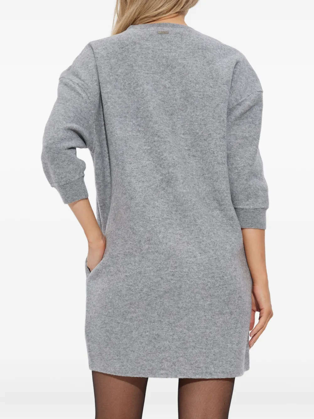Max Mara Midi-jurk met cropped mouwen Grijs