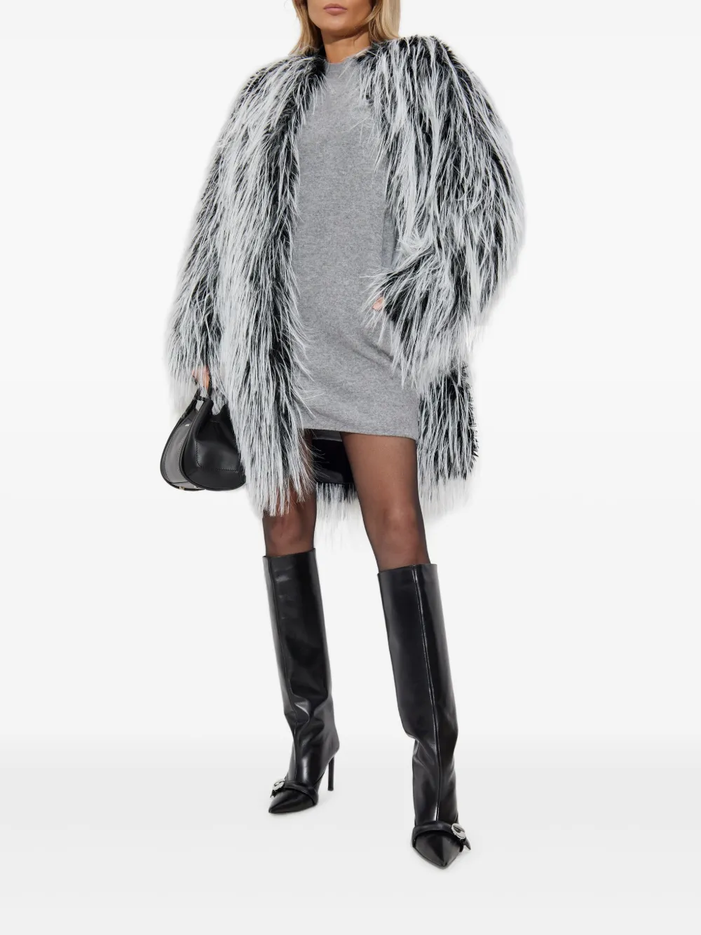 Max Mara Midi-jurk met cropped mouwen - Grijs