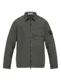 Stone Island patch-pocket zip-front shirt - Grey