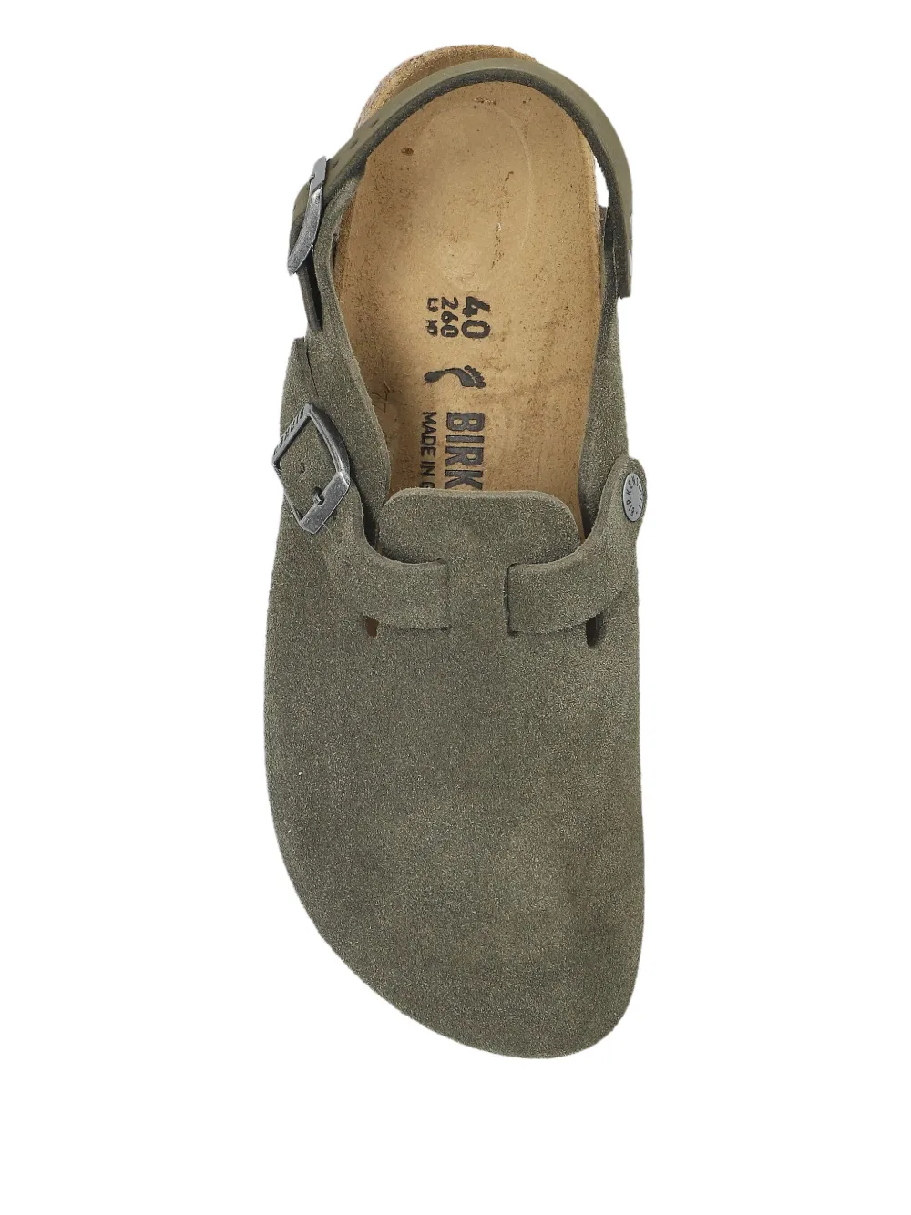 Birkenstock Tokio Buckle Slingback Mules In Green