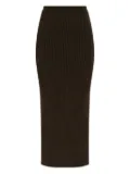 Max Mara Boris ribbed midi skirt - Brown