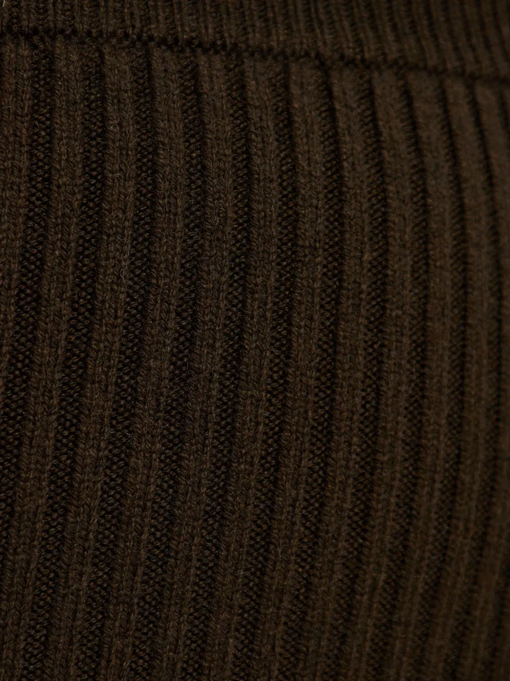 Max Mara Ribbed Wool-cashmere Maxi Pencil Skirt In Brown