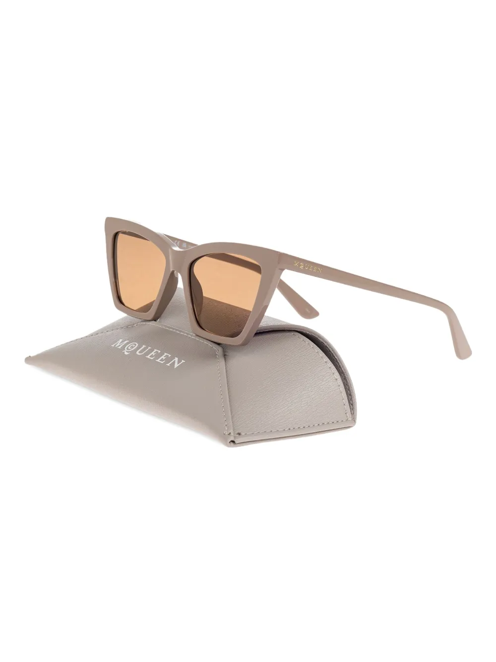 Alexander McQueen Eyewear Zonnebril met cat-montuur - Beige