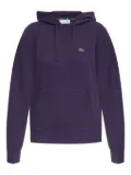 Lacoste logo-patch hoodie - Purple