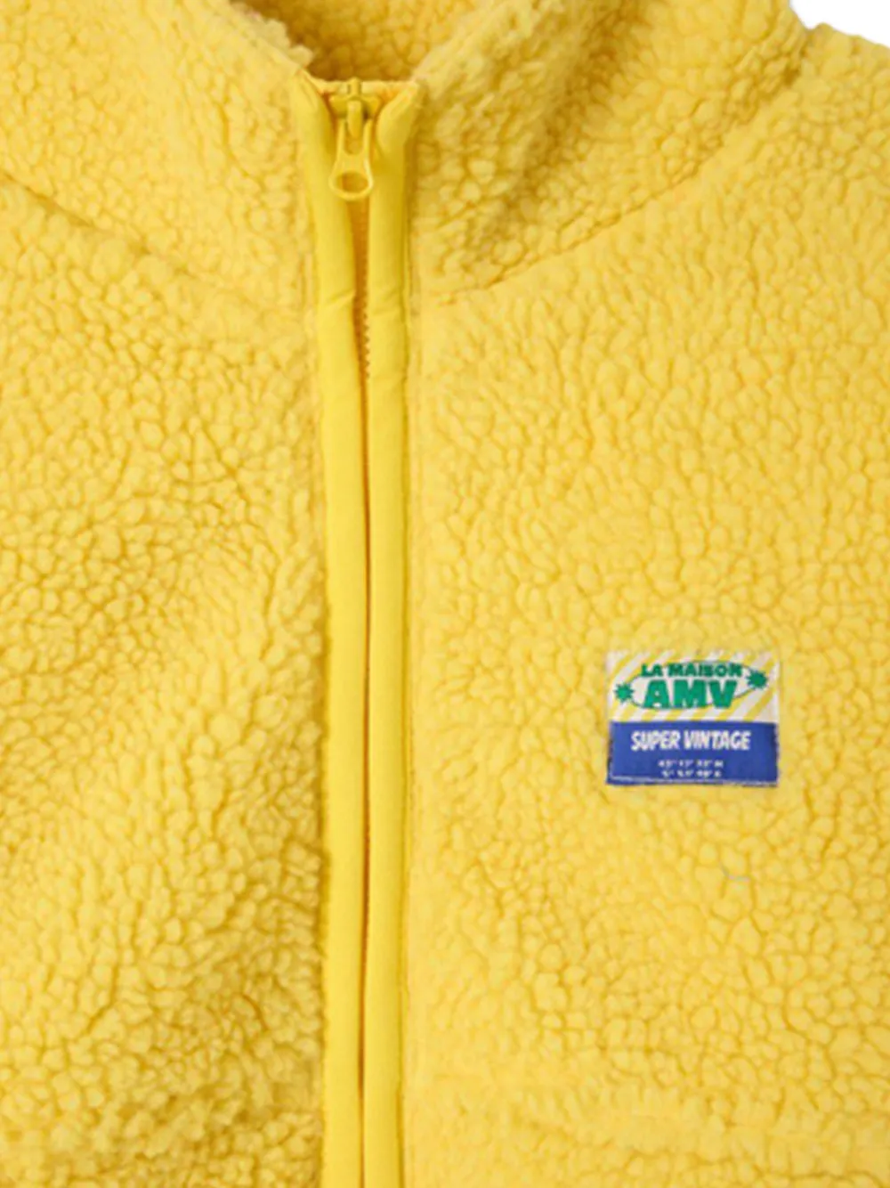 American Vintage Kids Fleece jack met rits Geel