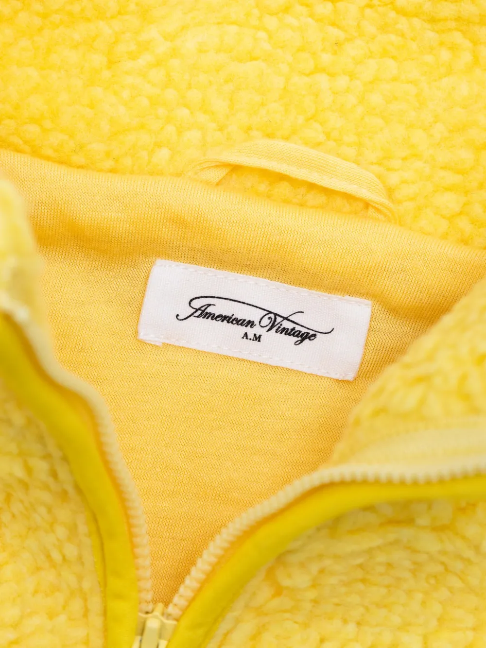 American Vintage Kids Fleece jack met rits Geel