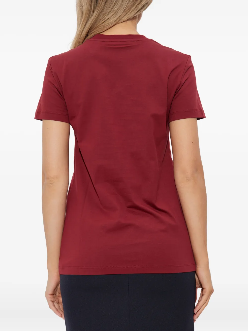 Max Mara Bravo Embroidered T-shirt In Burgundy