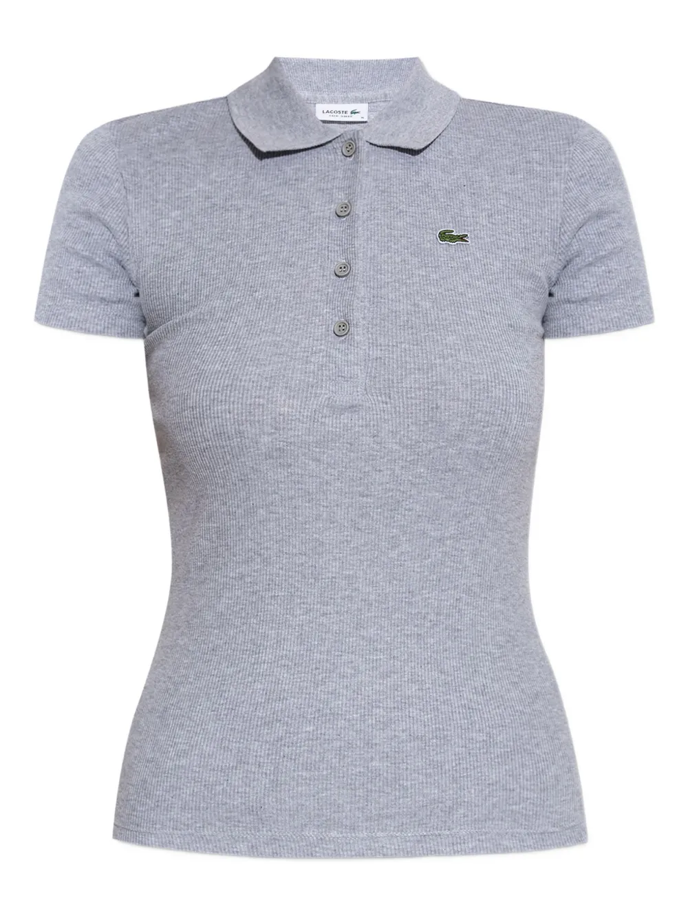 Lacoste ribbed polo shirt | Grey | Image 1