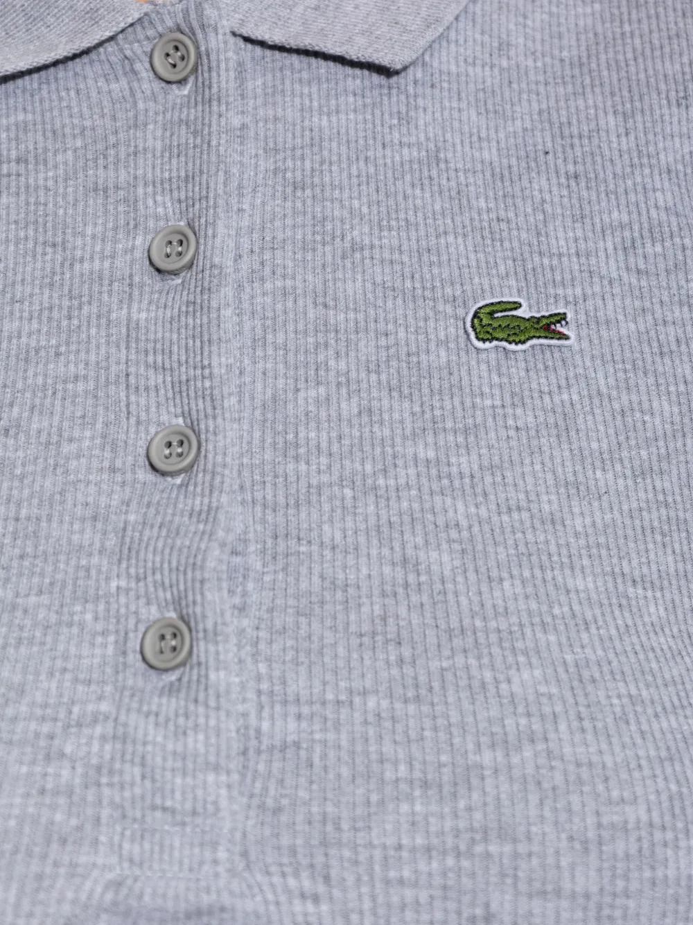 Lacoste Ribbed Polo Shirt In Blue