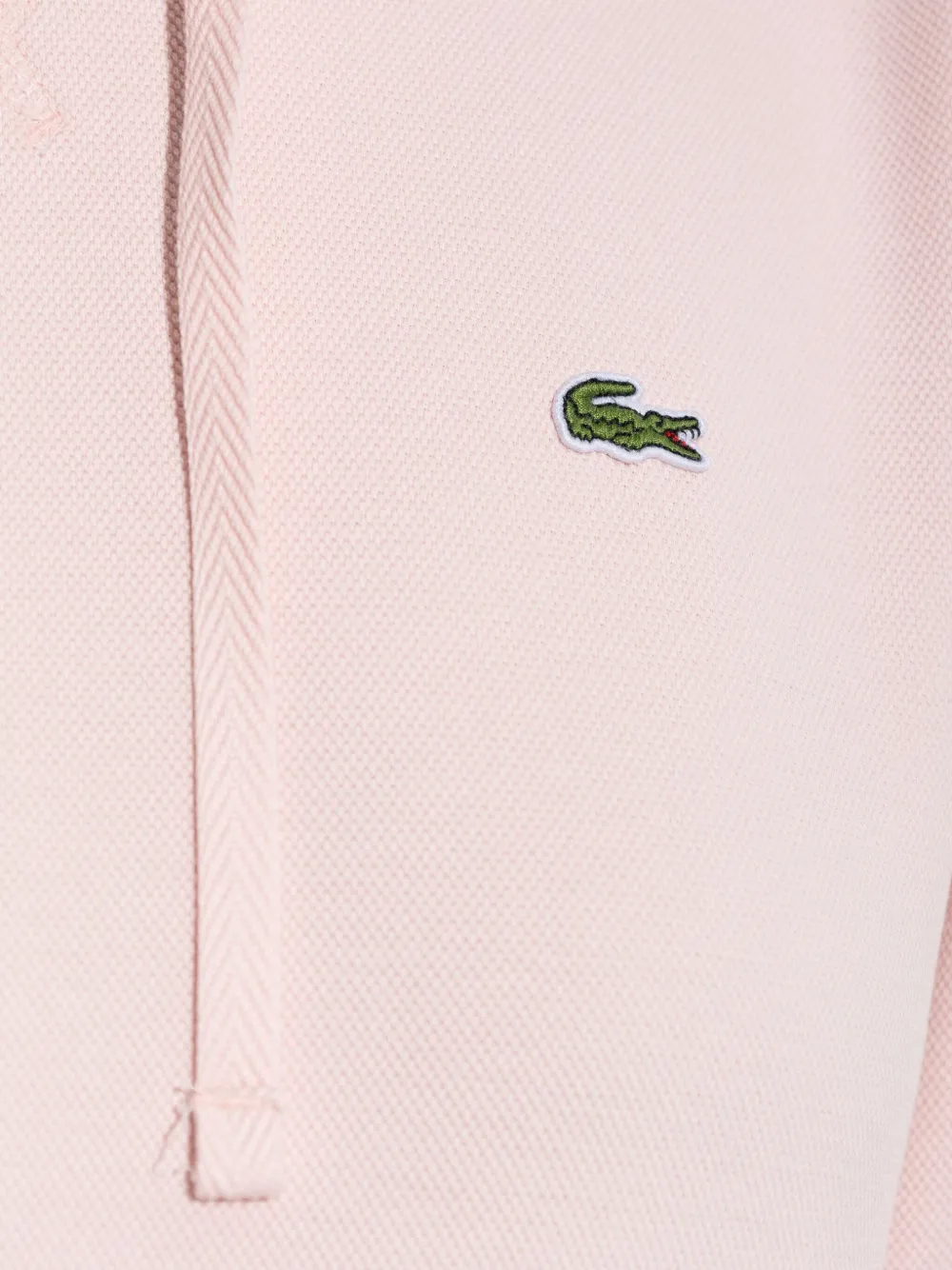 Lacoste Piqué hoodie Roze