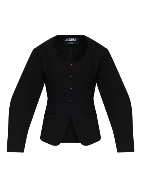 Jacquemus button-fastening balloon-sleeve jacket