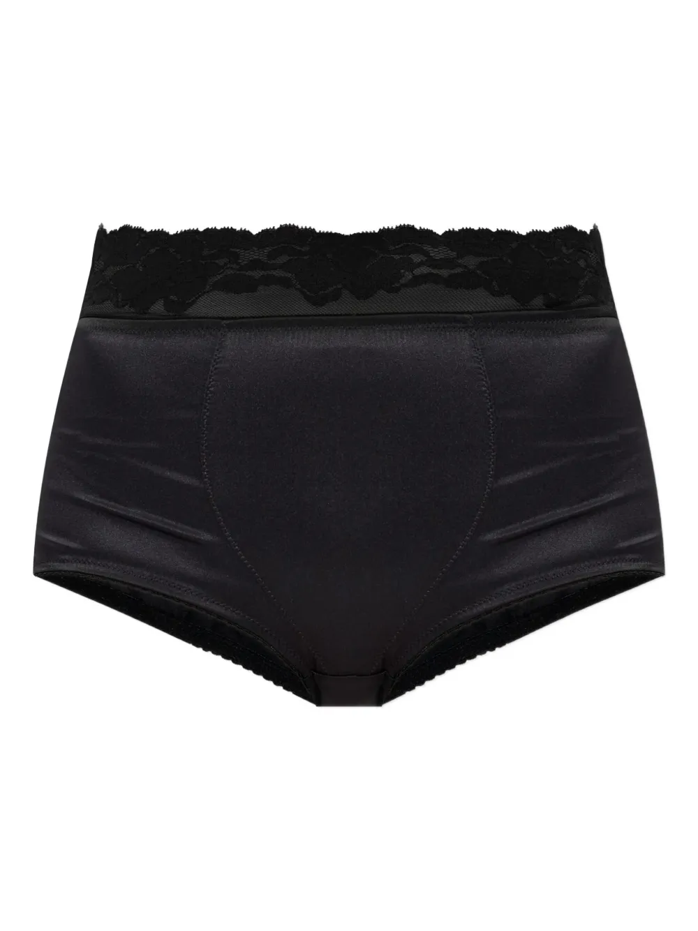 Dolce & Gabbana Lace-trimmed Briefs In Black