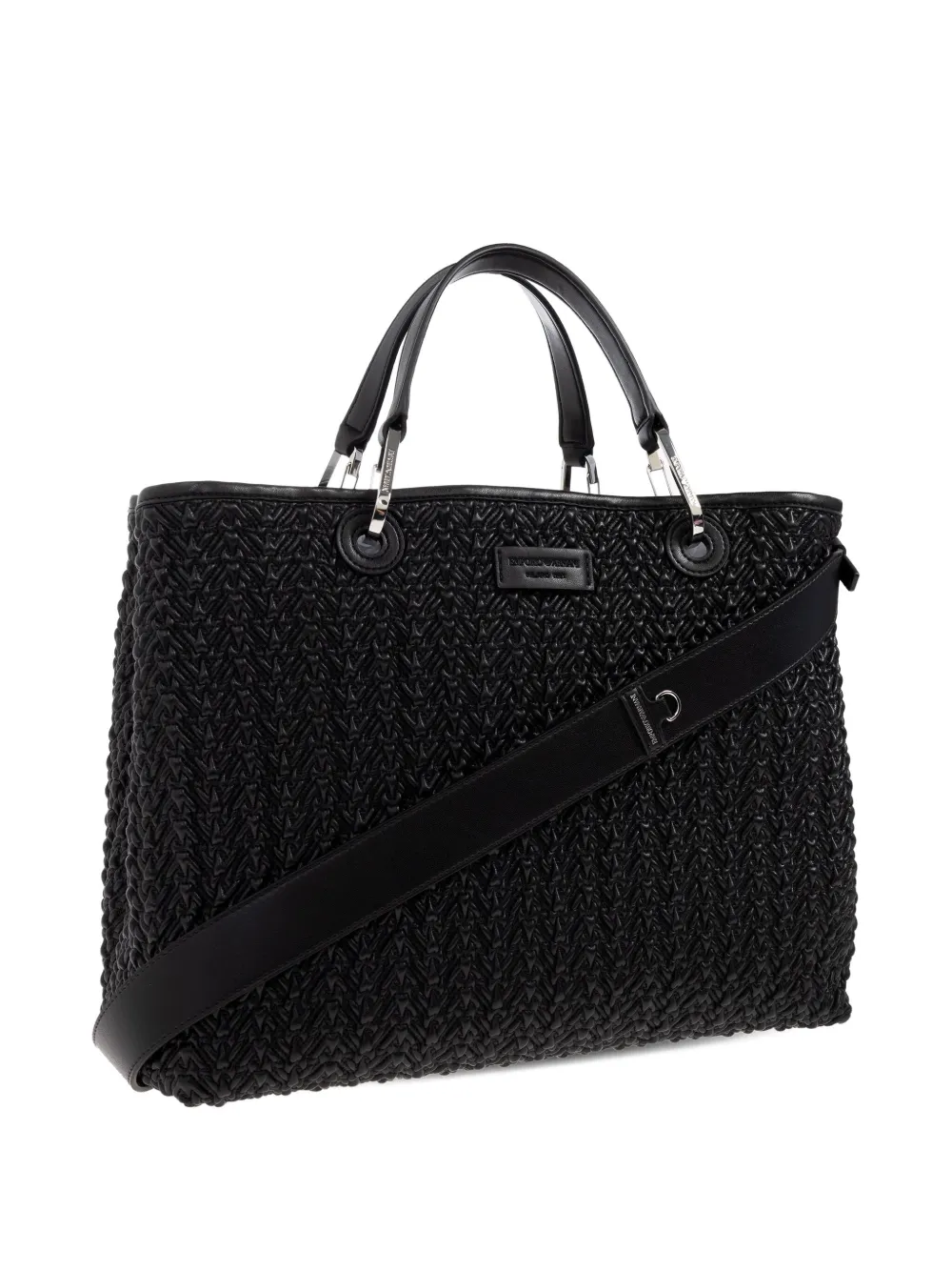 Emporio Armani Myea Medium Shopping Bag In Black