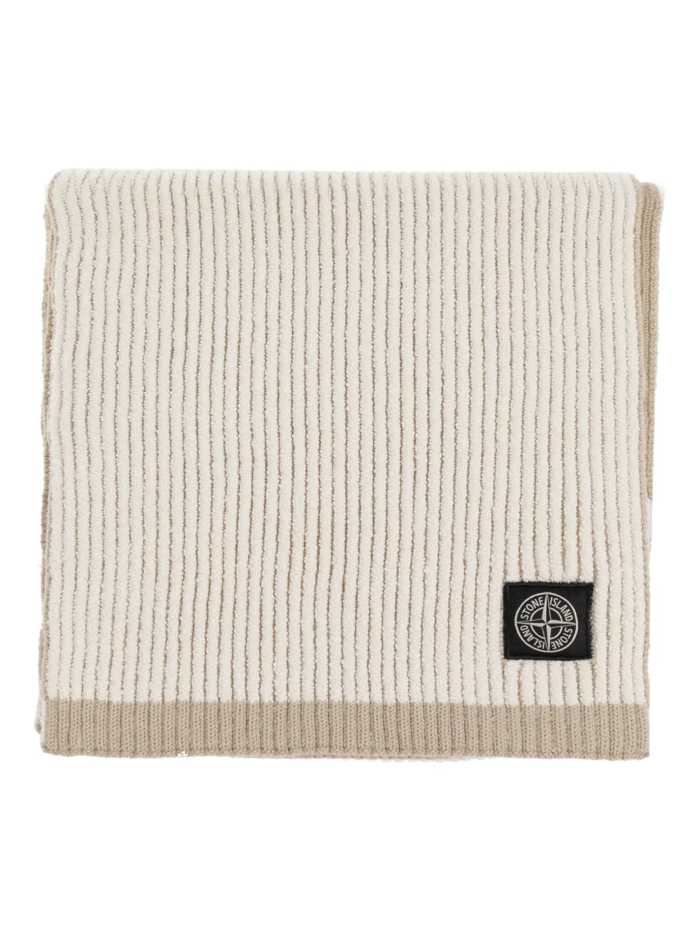 Stone Island ロゴパッチ スカーフ - ニュートラル Stone Island ロゴパッチ スカーフ - ニュートラル