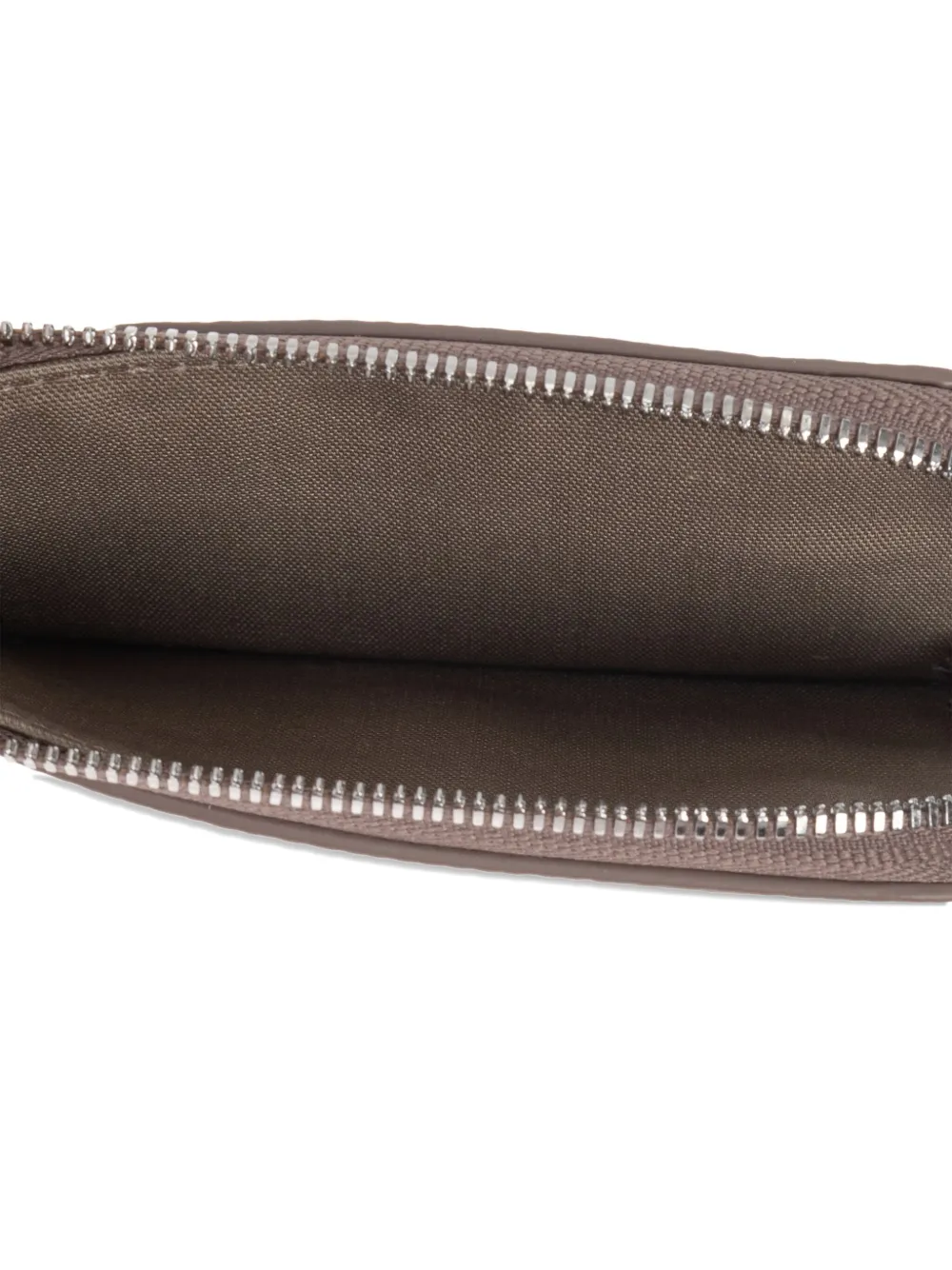 Emporio Armani Myea Zip-around Card Holder In Brown