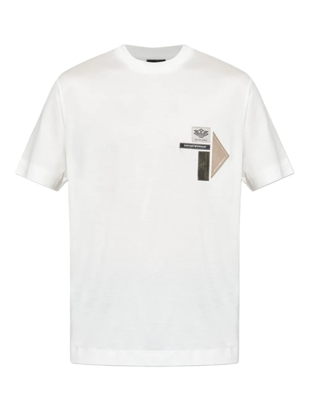 Emporio Armani logo-patch T-shirt | White | Image 1