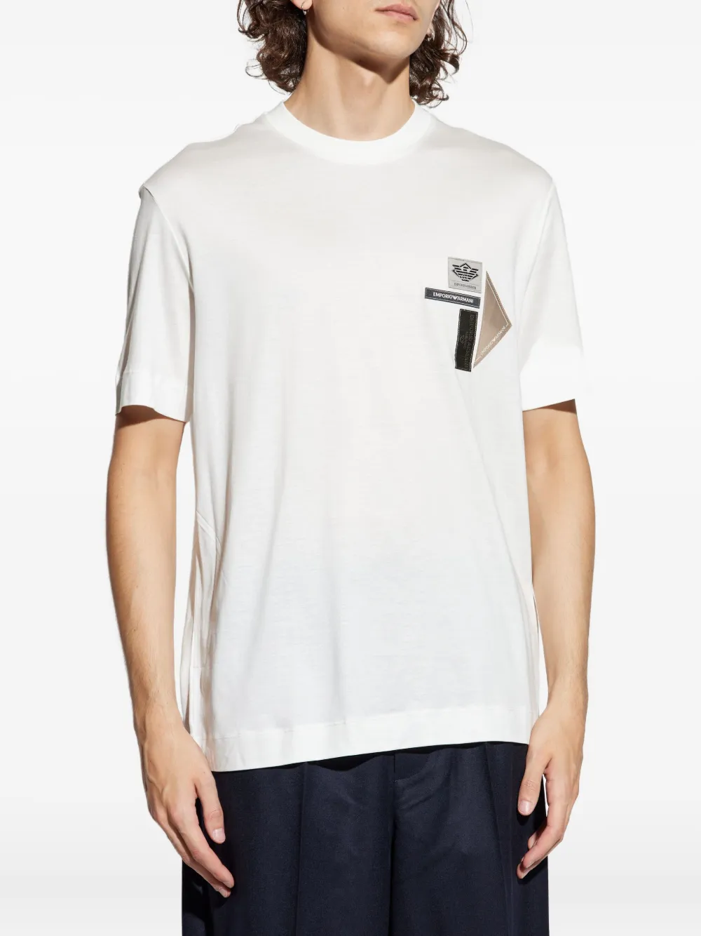 Emporio Armani T-shirt met logopatch Wit