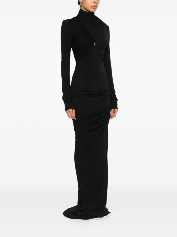 long sleeve black formal dresses Slit Glamorous Lace Long-Sleeve Prom Dress Evening Dress US16 / Black carryoverfrom2024 Size:34RC Women's Ruffled Knit Mini inspired details add a