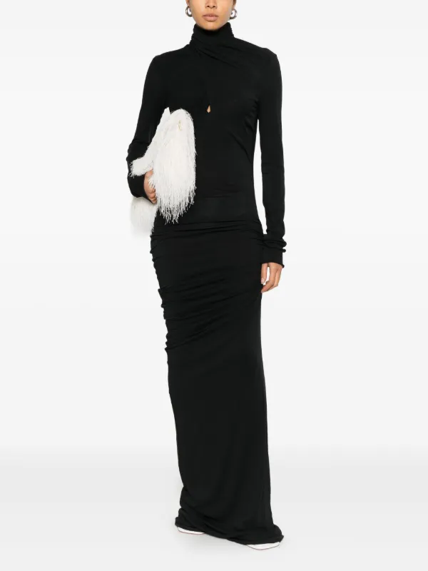 chinese dress ladies Chills Cowl Neck Satin Maxi Dress Champagne