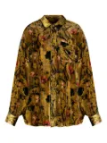 R13 floral velvet shirt - Yellow