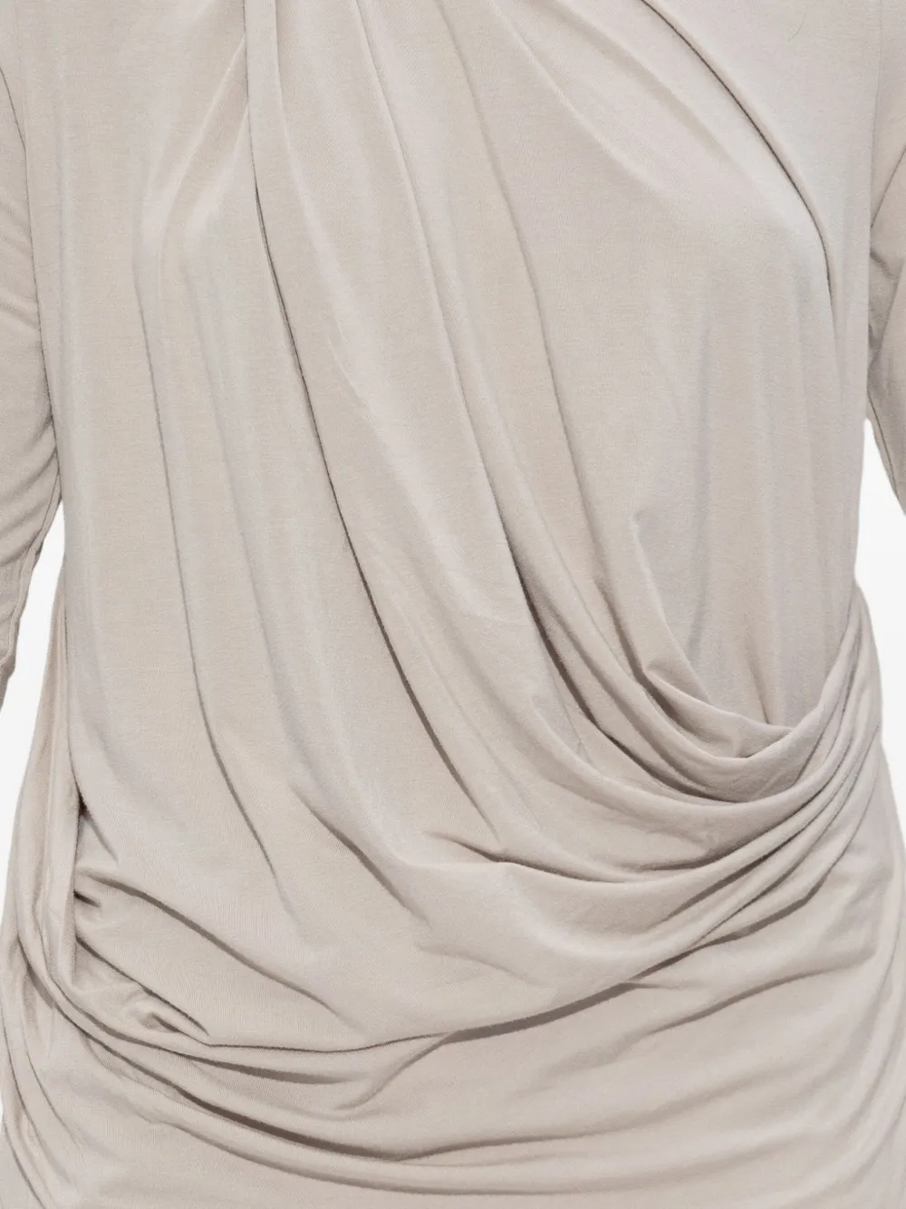 Entire Studios Draped Cowl-neck Top In Neutral