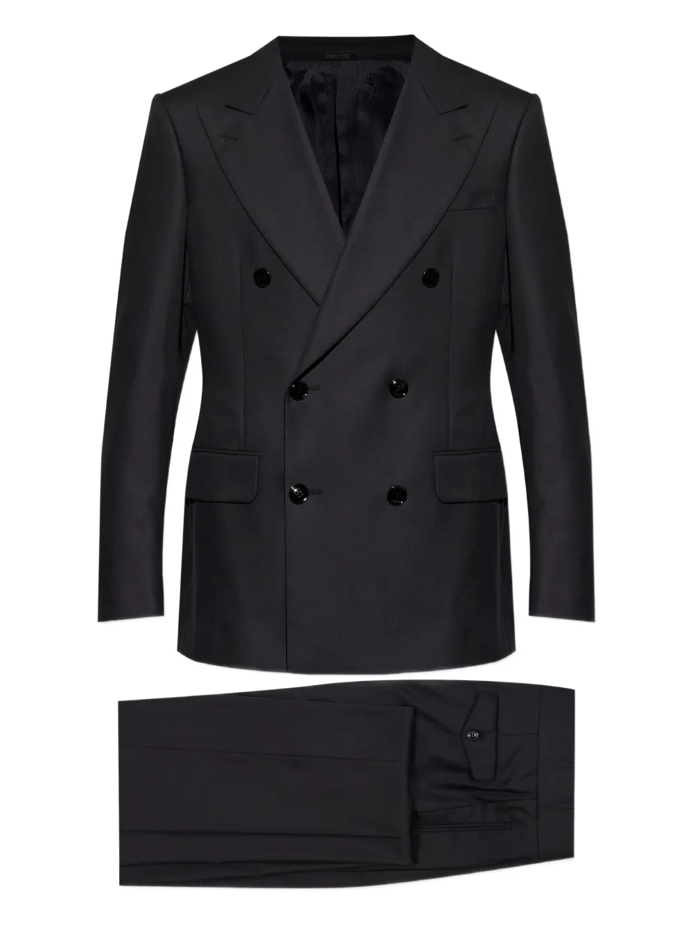 Giorgio Armani double-breasted wool suit | Black | Image 1