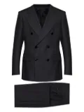 Giorgio Armani double-breasted wool suit - Black