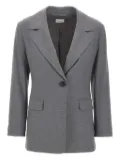 Marella padded-shoulder single-button blazer - Grey