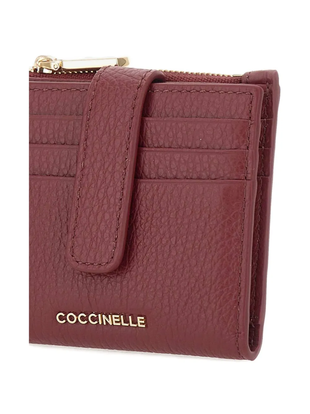 Coccinelle Button-fastening Leather Wallet In Red