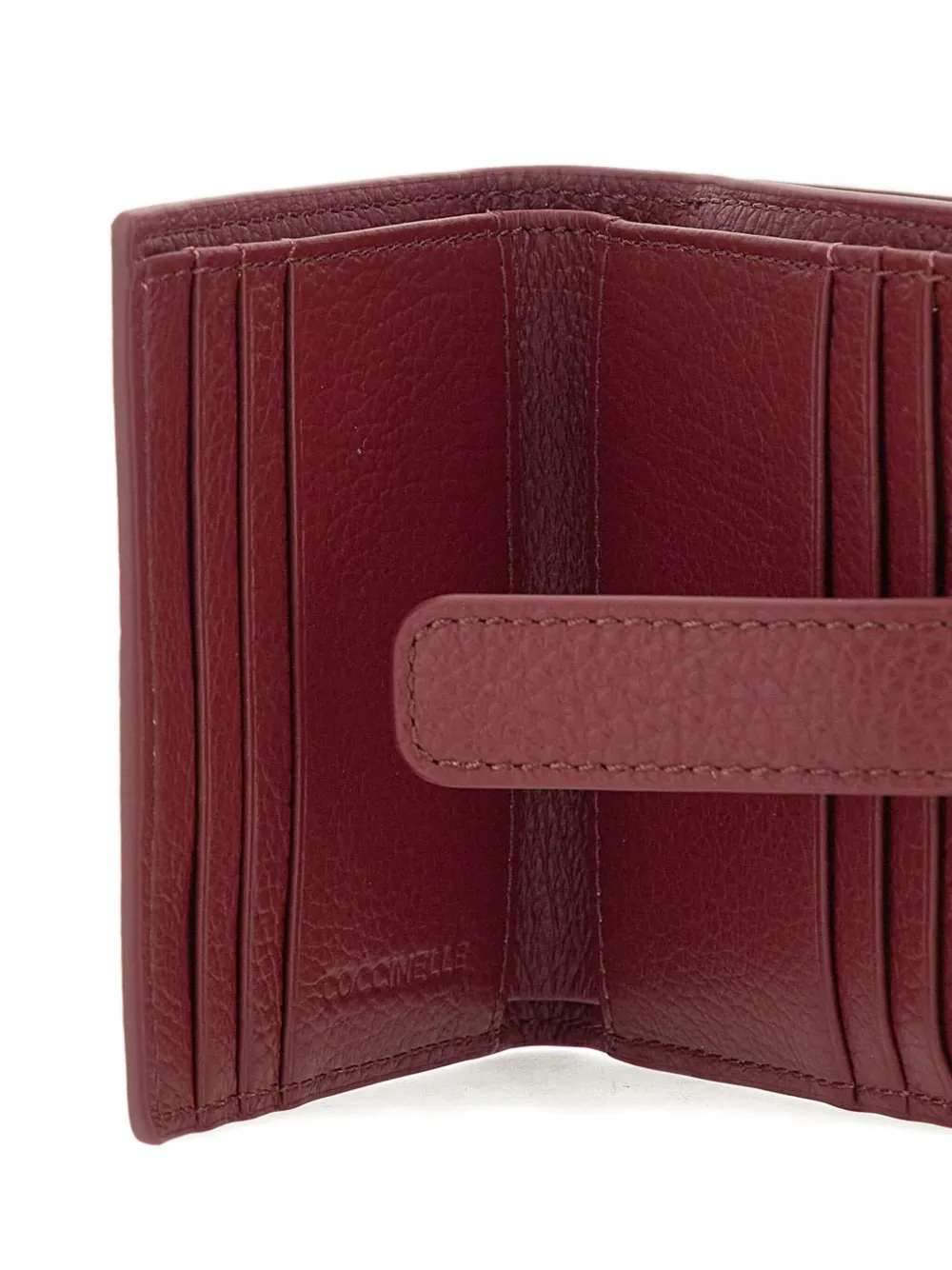 Coccinelle Button-fastening Leather Wallet In Red