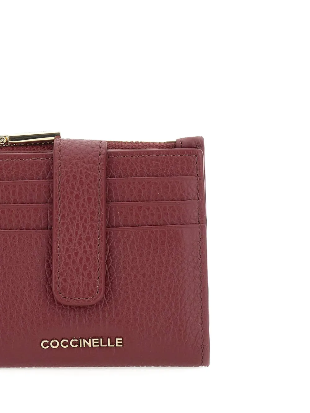 Coccinelle Button-fastening Leather Wallet In Red
