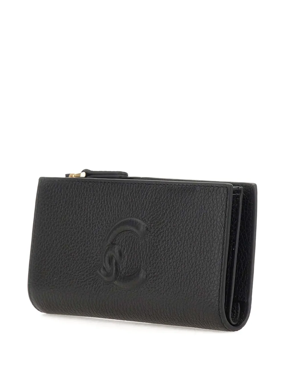 Coccinelle Embossed-logo Leather Wallet In Black